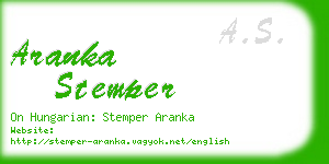 aranka stemper business card